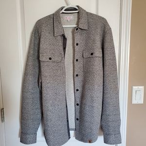 Heather Gray Quilted Shirt Jacket with Snaps